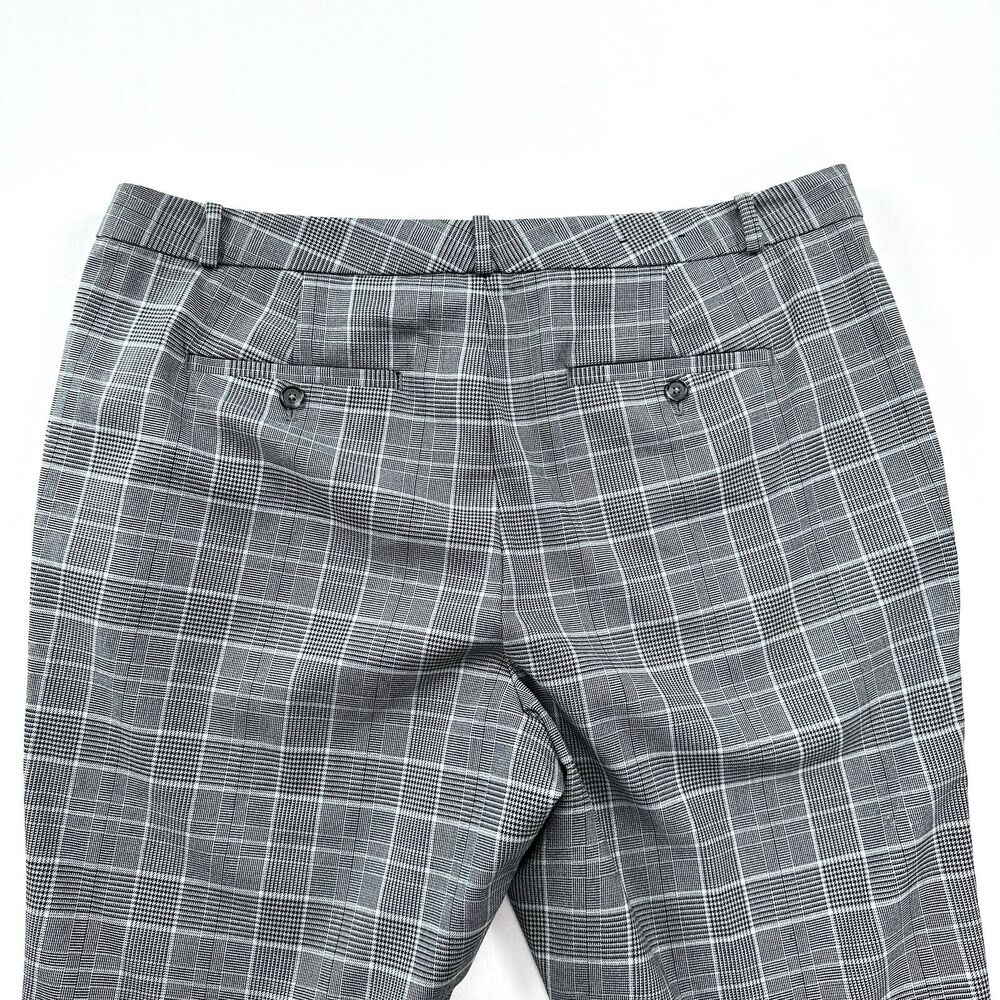 Banana Republic Avery Trouser Dress Pants Womens 18 Gray Plaid Preppy Office - Picture 4 of 12